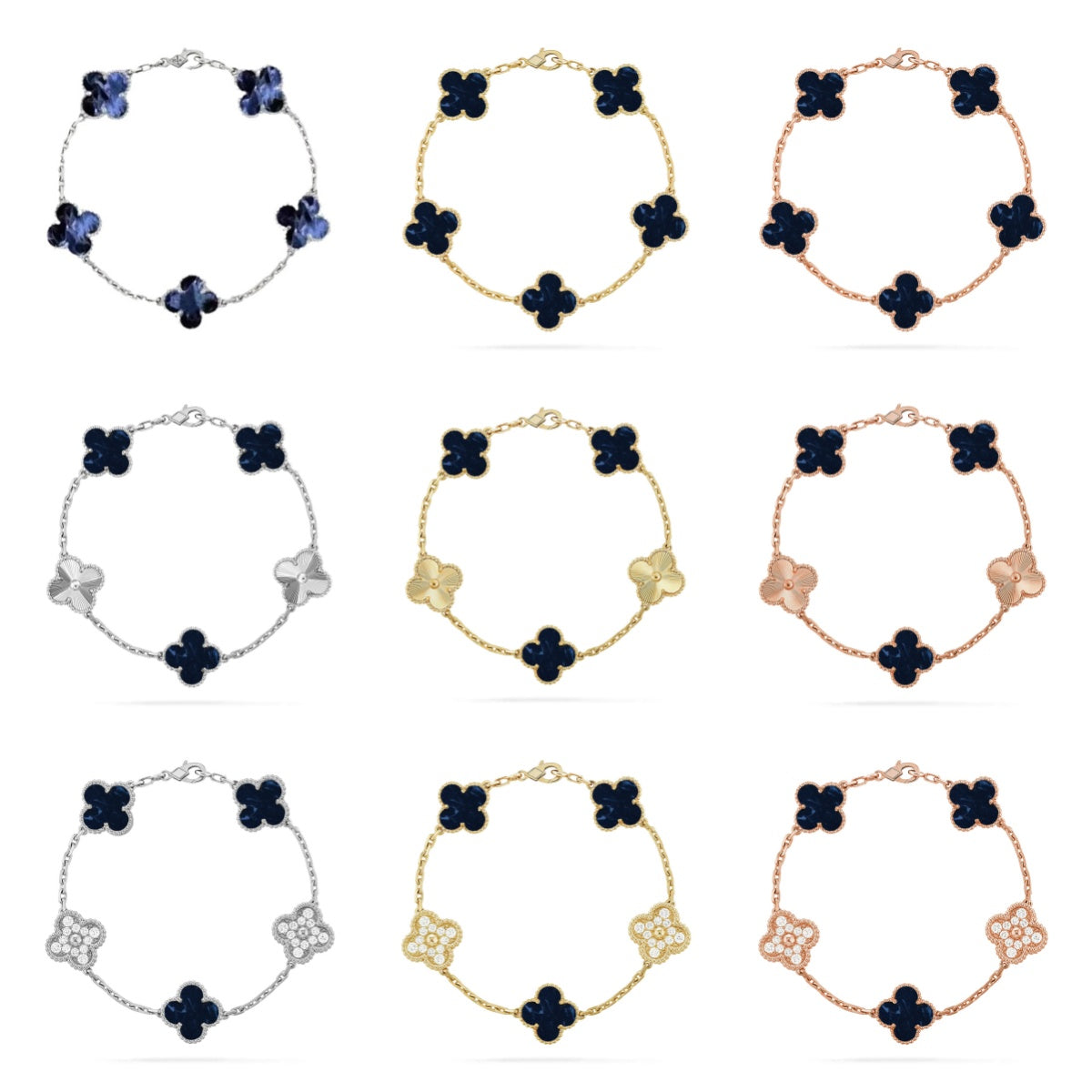 [Moco]New CLOVER 5 MOTIF PIETERSITE BRACELET COLLECTION