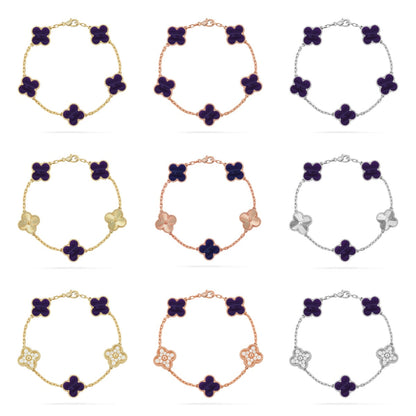 [Moco]New CLOVER 5 MOTIF PURPLE STRIPES BRACELET COLLECTION