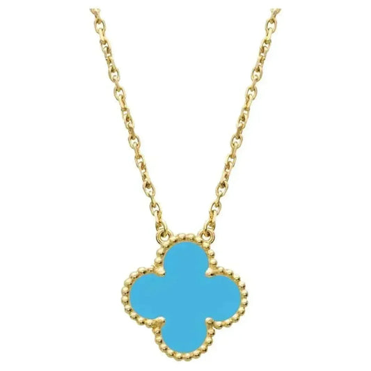 ¡®Moco¡¯CLOVER 15MM VINTAGE TURQUOISE NECKLACE