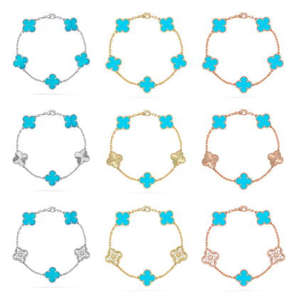 [Moco]New  CLOVER 5 MOTIF TURQUOISE BRACELET COLLECTION