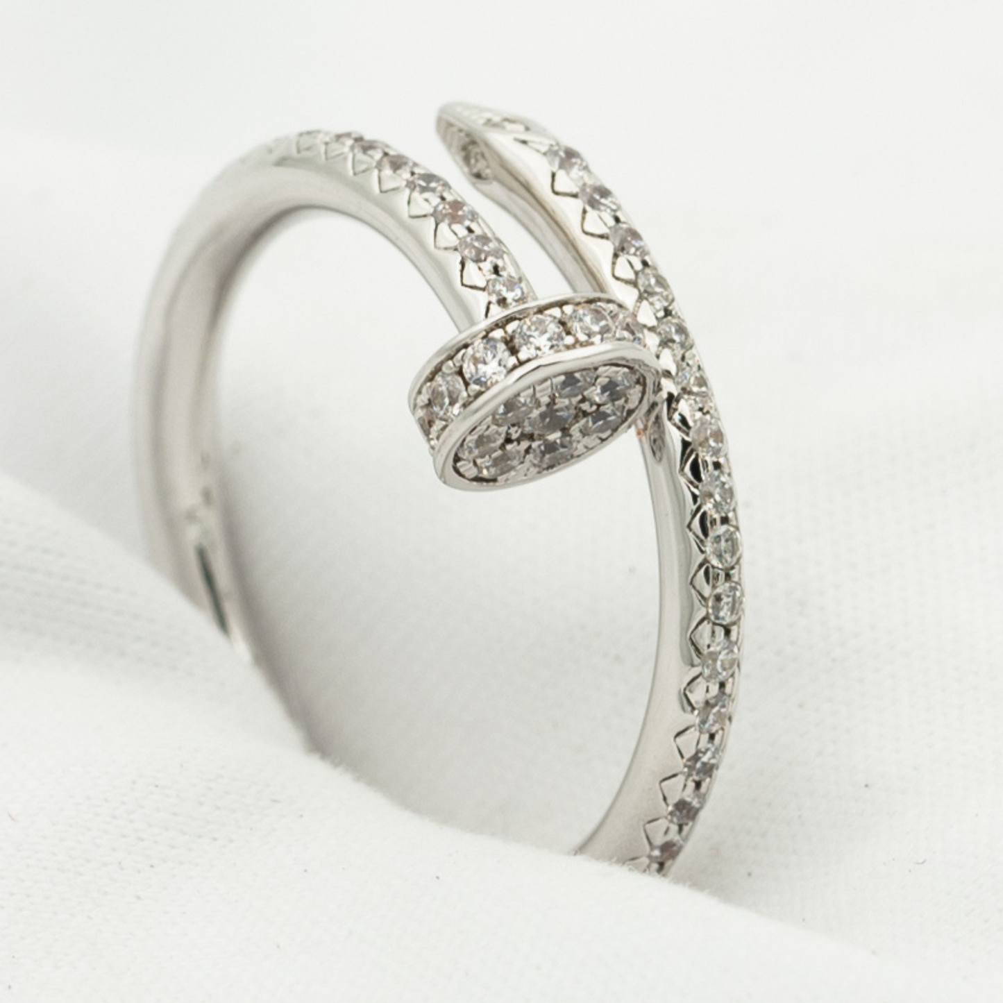 ¡®Moco¡¯JUSTE RING 1.8MM SILVER DIAMONDS