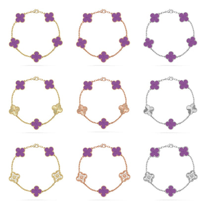 [Moco]New  CLOVER 5 MOTIF VIOLET BRACELET COLLECTION