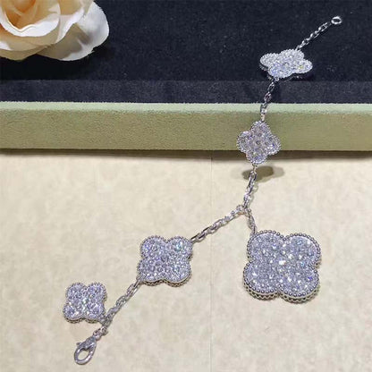 ¡®Moco¡¯CLOVER 6 MOTIFS SILVER DIAMOND BRACELET