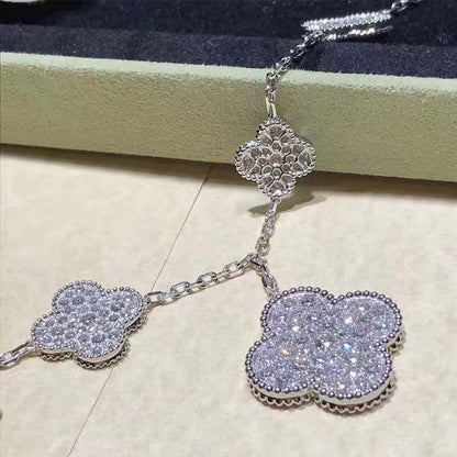 ¡®Moco¡¯CLOVER 6 MOTIFS SILVER DIAMOND BRACELET