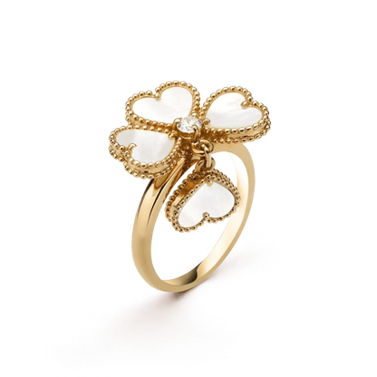¡®Moco¡¯SWEET CLOVER WHITE MOP RING
