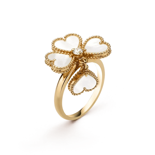 ¡®Moco¡¯SWEET CLOVER WHITE MOP RING