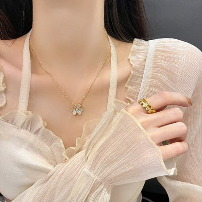 ¡®Moco¡¯FLOWER DIAMOND NECKLACE