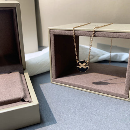 ¡®Moco¡¯JEUX DE PINK GOLD DIAMOND NECKLACE