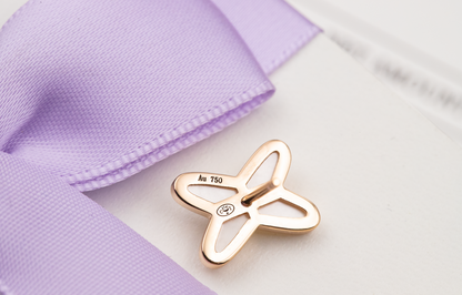 ¡®Moco¡¯JEUX DE WHITE MOP PINK GOLD DIAMOND EARRINGS