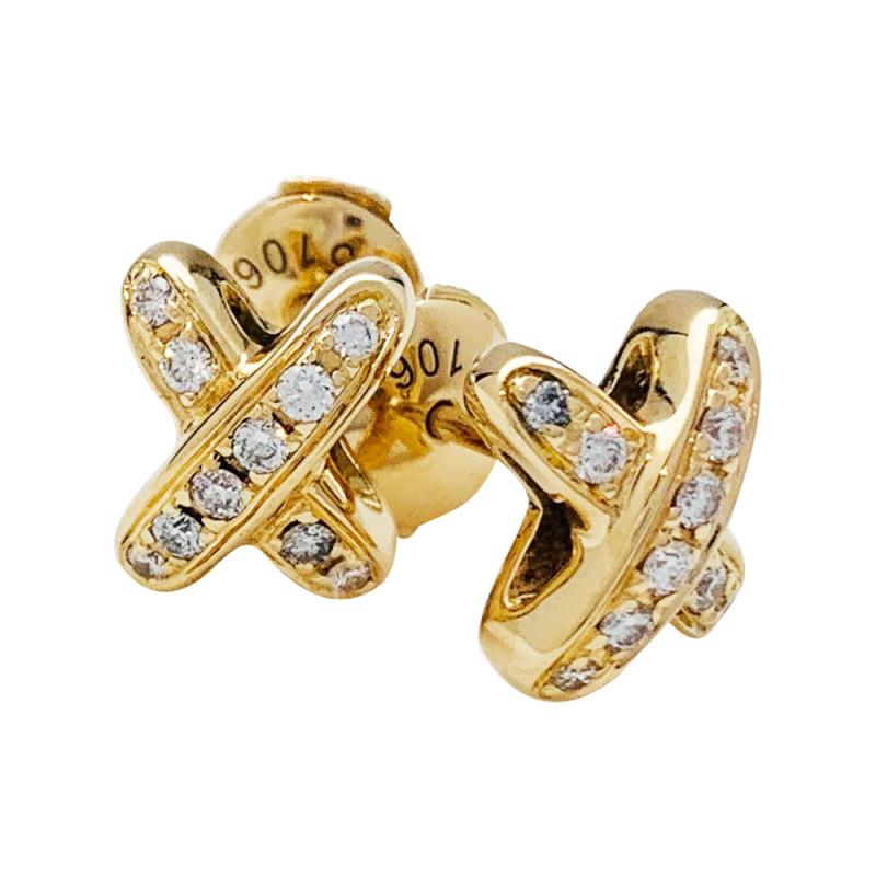 ¡®Moco¡¯JEUX DE GOLD DIAMOND EARRINGS
