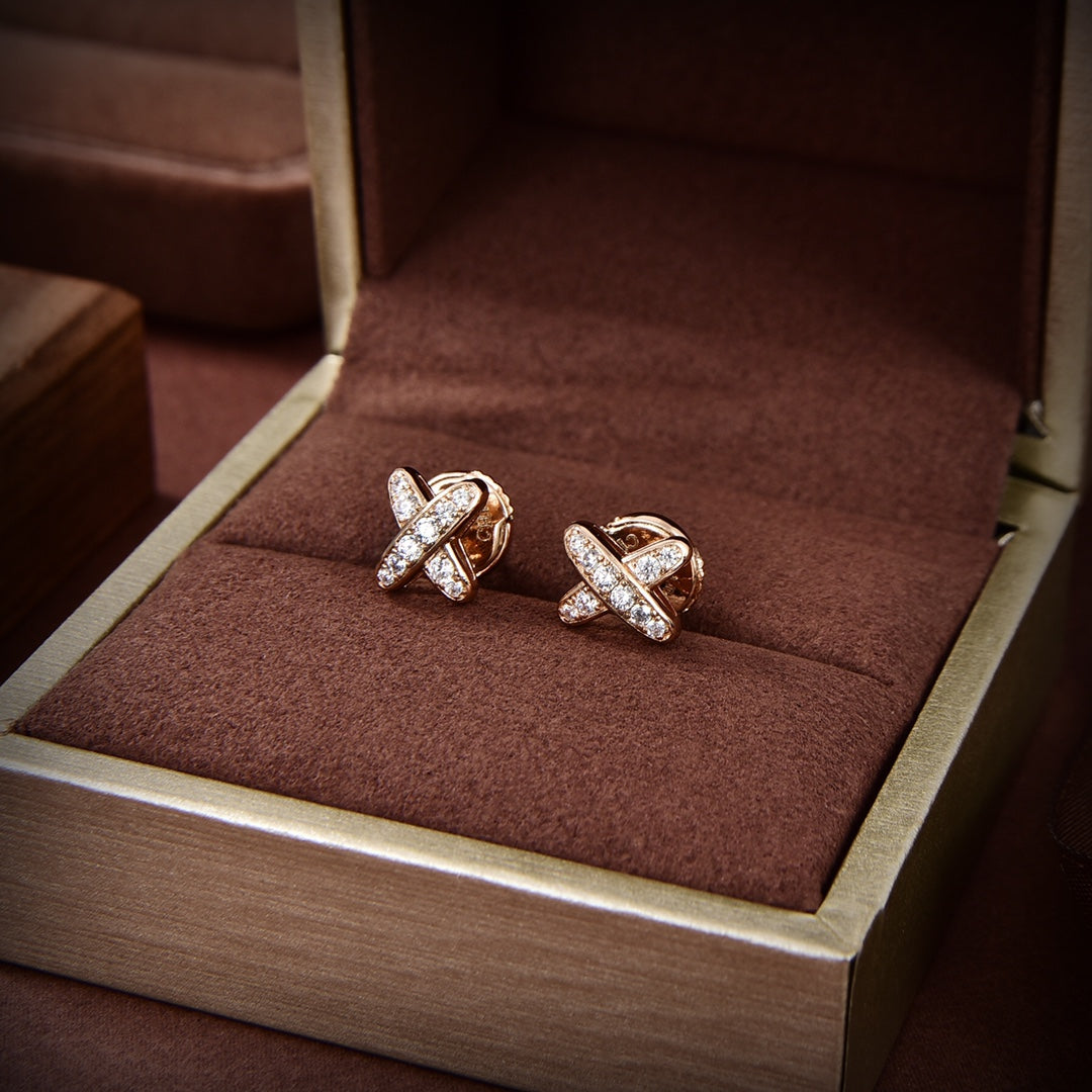 ¡®Moco¡¯JEUX DE GOLD DIAMOND EARRINGS