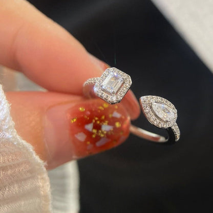 [ Moco ]MY TWIN TOI & MOI SILVER DIAMOND RING