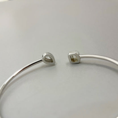 [ Moco ]JONC FLEX MY TWIN TOI & MOI SILVER DIAMOND BRACELET
