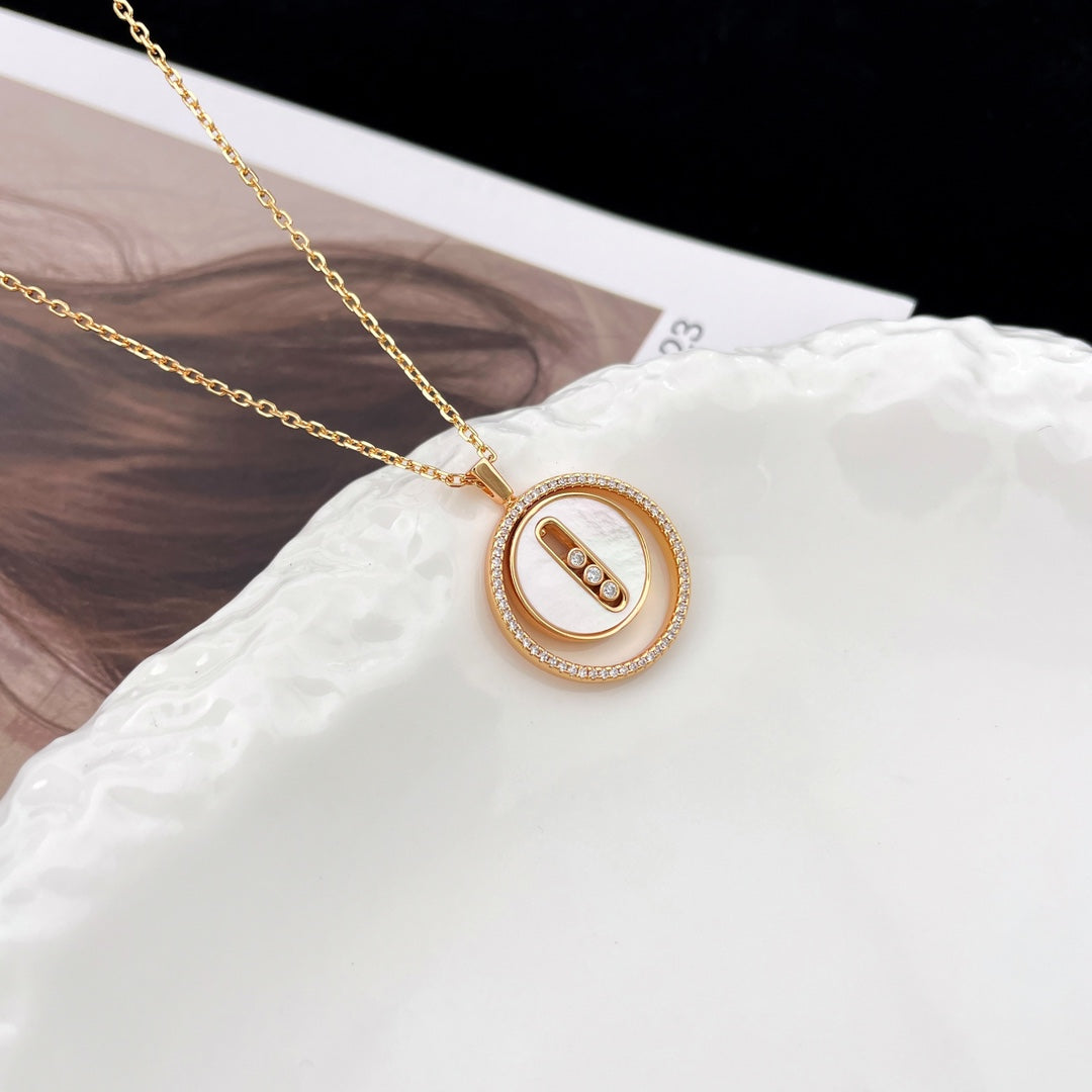 [ Moco ] Moco  MOVE MM NACRE BLANCHE DIAMOND NECKLACE