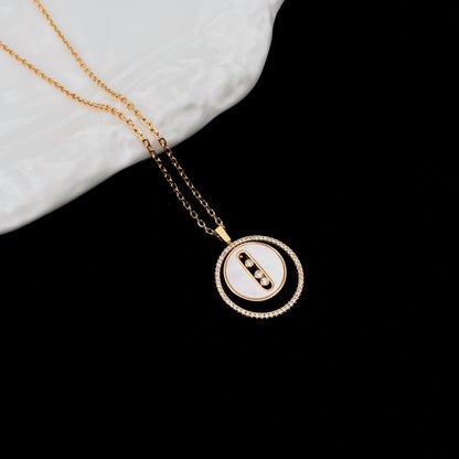 [ Moco ] Moco  MOVE MM NACRE BLANCHE DIAMOND NECKLACE
