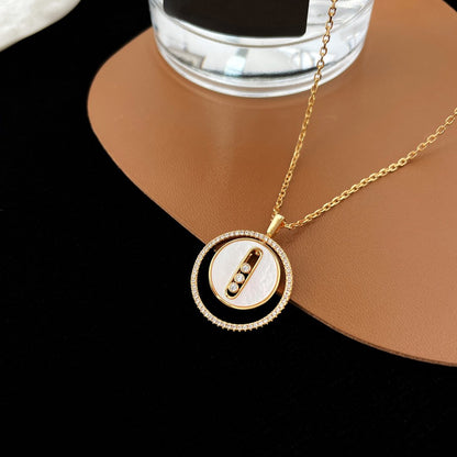 [ Moco ] Moco  MOVE MM NACRE BLANCHE DIAMOND NECKLACE