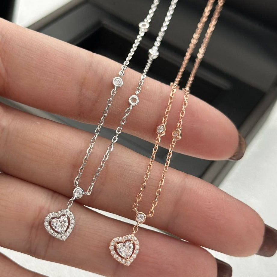 [ Moco ]JOY HEART DIAMOND NECKLACE