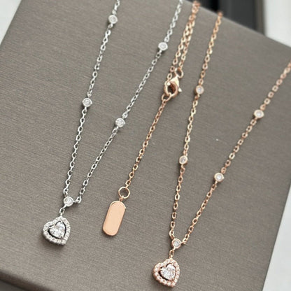 [ Moco ]JOY HEART DIAMOND NECKLACE