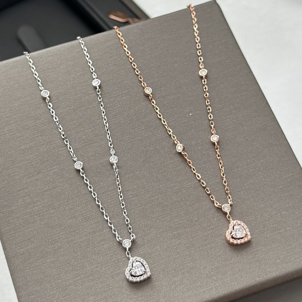 [ Moco ]JOY HEART DIAMOND NECKLACE