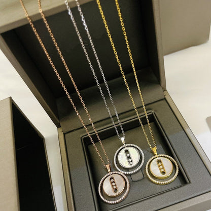 [ Moco ] Moco  MOVE MM NACRE BLANCHE DIAMOND NECKLACE