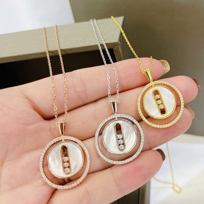 [ Moco ] Moco  MOVE MM NACRE BLANCHE DIAMOND NECKLACE