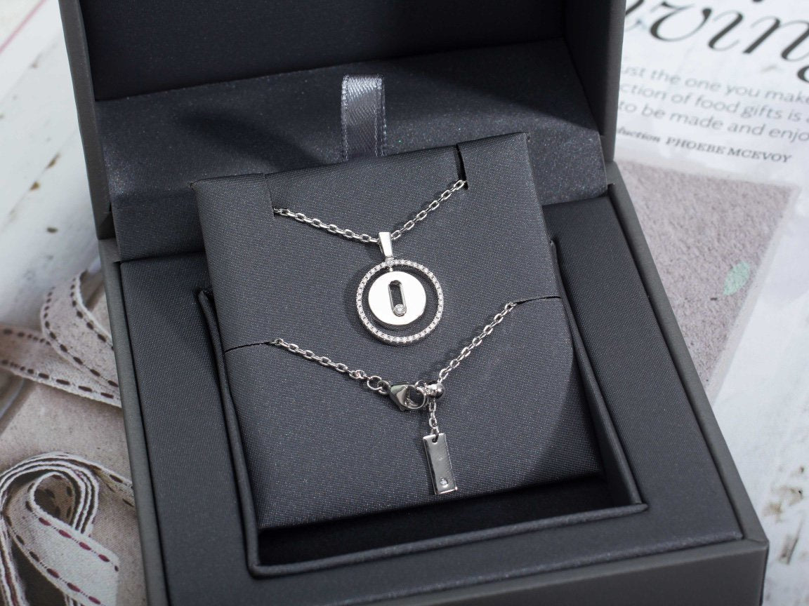 [ Moco ] Moco  MOVE PM NECKLACE SILVER DIAMOND