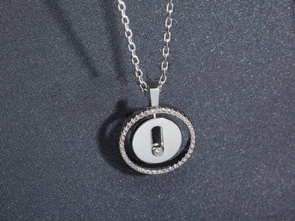 [ Moco ] Moco  MOVE PM NECKLACE SILVER DIAMOND