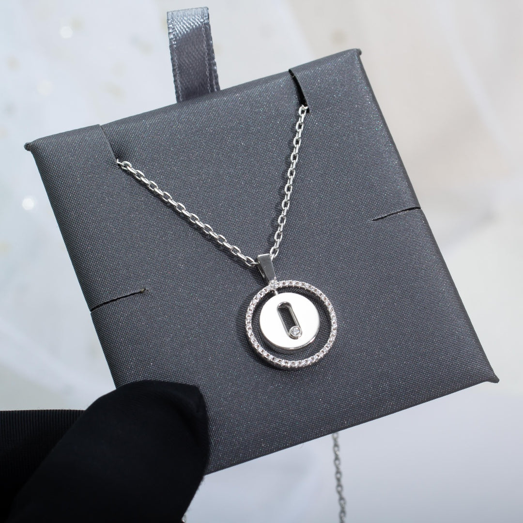 [ Moco ] Moco  MOVE PM NECKLACE SILVER DIAMOND