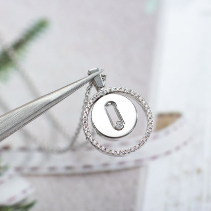 [ Moco ] Moco  MOVE PM NECKLACE SILVER DIAMOND