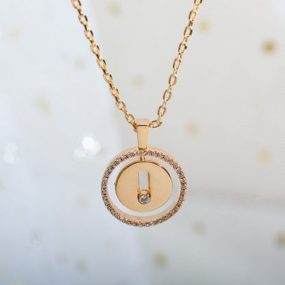[ Moco ] Moco  MOVE PM NECKLACE PINK GOLD DIAMOND