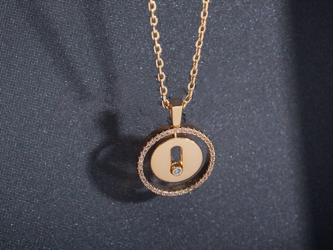 [ Moco ] Moco  MOVE PM NECKLACE PINK GOLD DIAMOND
