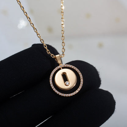 [ Moco ] Moco  MOVE PM NECKLACE PINK GOLD DIAMOND