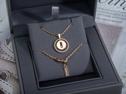 [ Moco ] Moco  MOVE PM NECKLACE PINK GOLD DIAMOND
