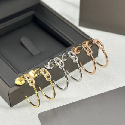 [ Moco ]CREOLES MOVE UNO PM DIAMOND EARRINGS