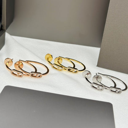 [ Moco ]CREOLES MOVE UNO PM DIAMOND EARRINGS