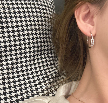 [ Moco ]CREOLES MOVE UNO PM DIAMOND EARRINGS