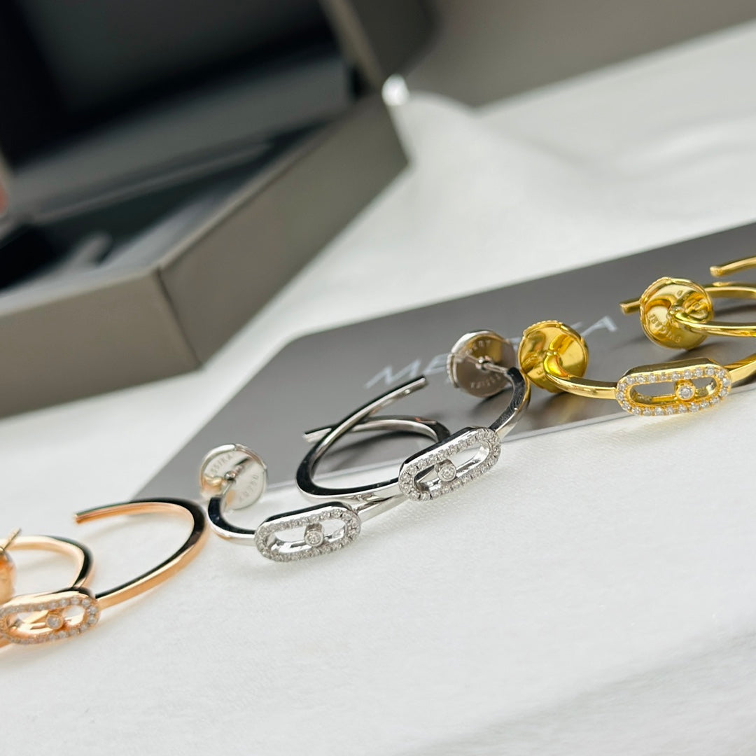 [ Moco ]CREOLES MOVE UNO PM DIAMOND EARRINGS