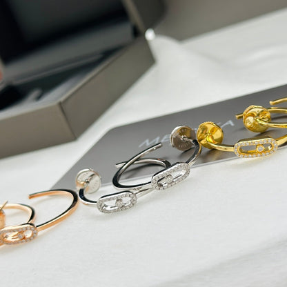 [ Moco ]CREOLES MOVE UNO PM DIAMOND EARRINGS