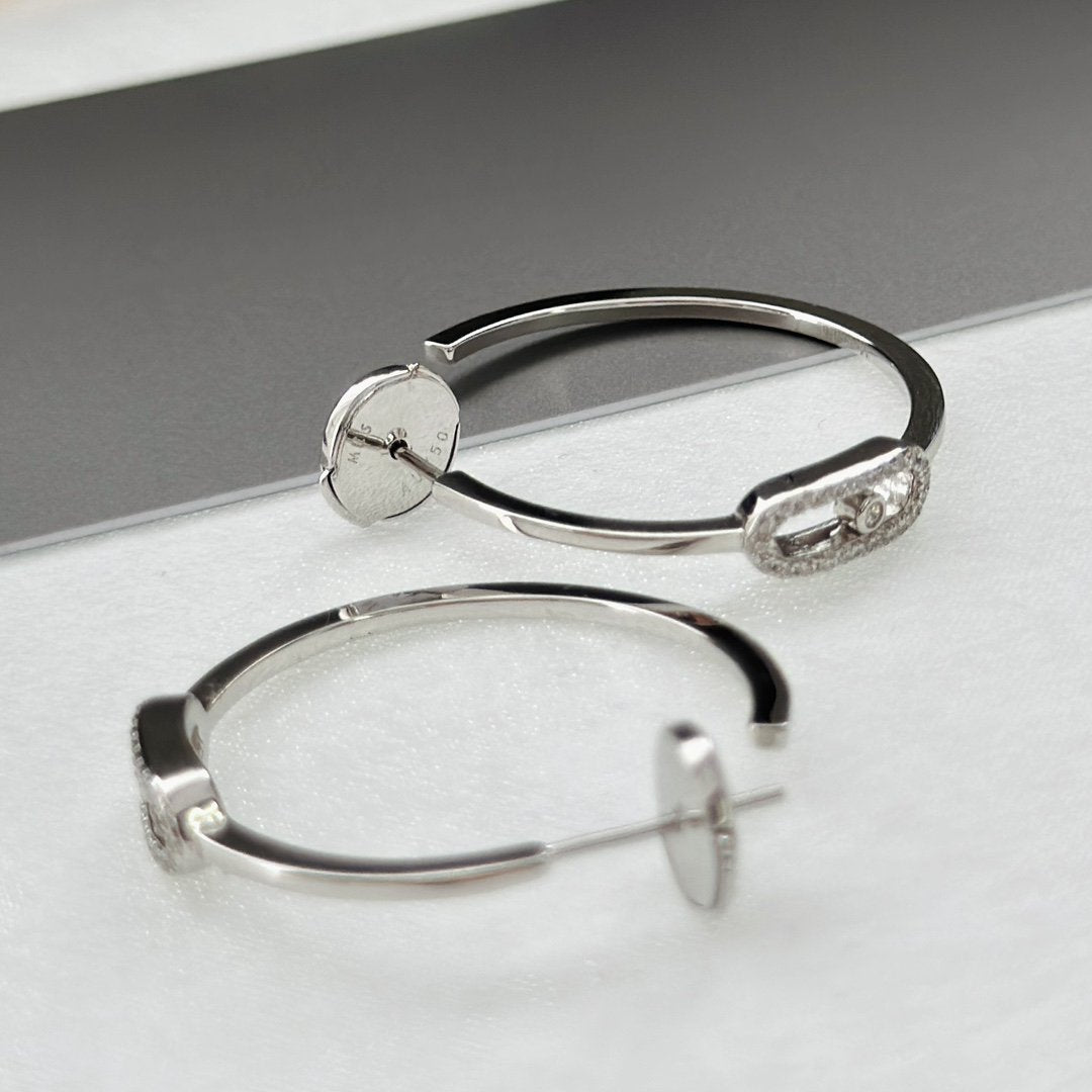 [ Moco ]CREOLES MOVE UNO PM DIAMOND EARRINGS