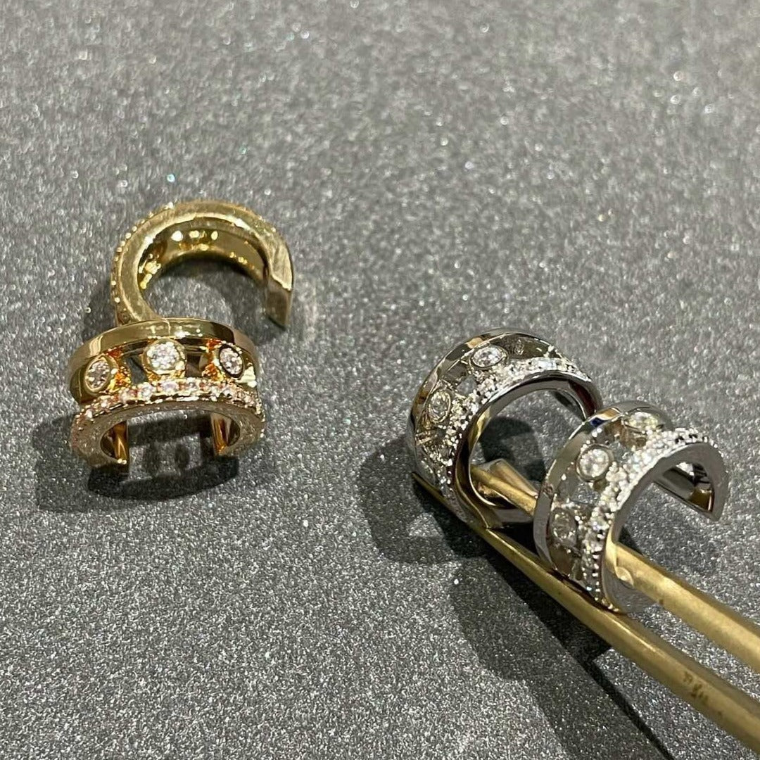 [ Moco ]MOVE ROMANE EARRINGS DIAMOND