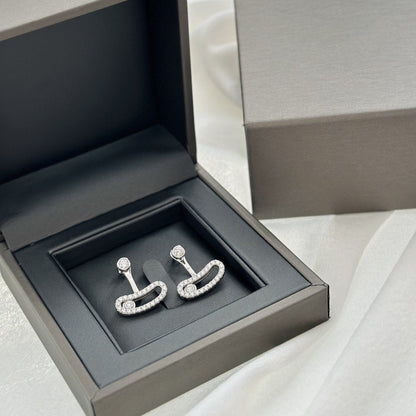 [ Moco ]MOVE UNO SILVER DIAMOND EARRINGS