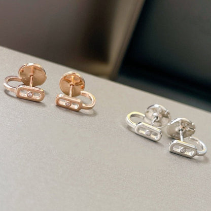 [ Moco ]CREOLES MOVE UNO MINI 1 DIAMOND EARRINGS