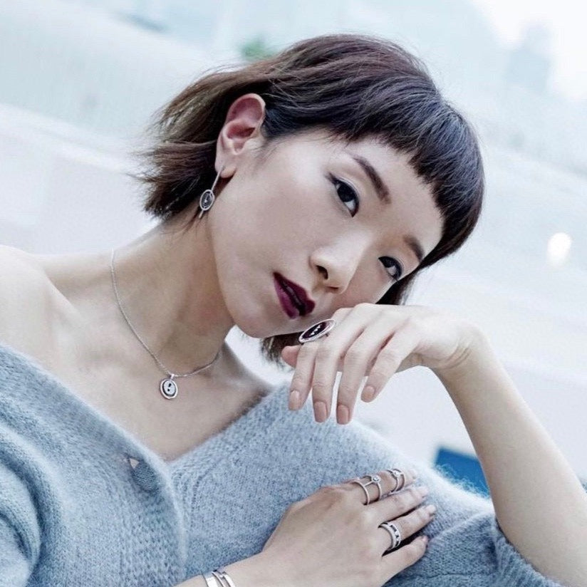 [ Moco ] Moco  MOVE ARROW PINK GOLD DIAMOND EARRINGS
