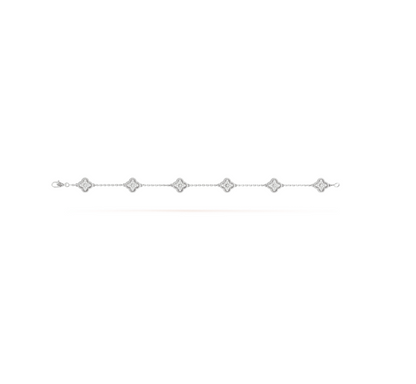 ¡®Moco¡¯CLOVER 6 MOTIF SILVER DIAMOND BRACELET