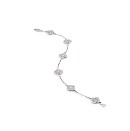 ¡®Moco¡¯CLOVER 6 MOTIF SILVER DIAMOND BRACELET