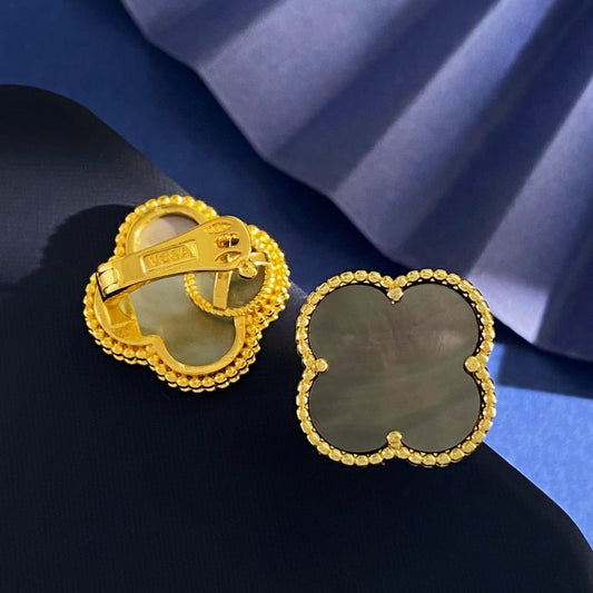 [¡®Moco¡¯]CLOVER  20MM GRAY MOP EARRINGS