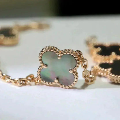 [Moco]New CLOVER 5 MOTIF GRAY MOP BRACELET COLLECTION