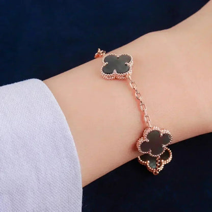 [Moco]New CLOVER 5 MOTIF GRAY MOP BRACELET COLLECTION