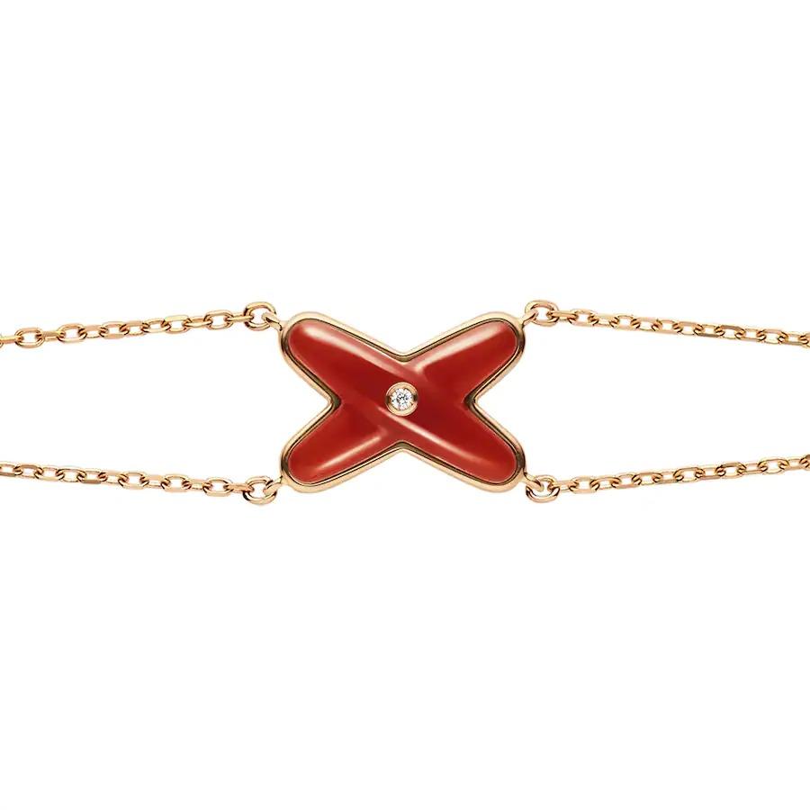¡®Moco¡¯JEUX BRACELET CARNELIAN PINK GOLD 1 DIAMOND
