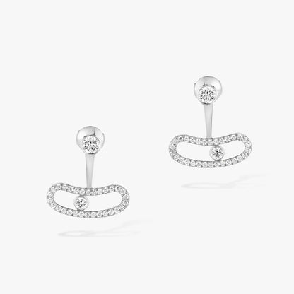 [ Moco ]MOVE UNO SILVER DIAMOND EARRINGS